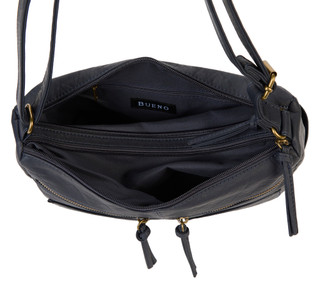 Thumbnail 2: Bueno Bueno Solid Color Tassel Zip Satchel Crossbody Bag 