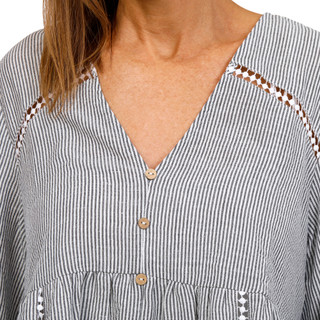 Thumbnail 3: Floral & Ivy Floral & Ivy Womens Jacquard Stripe Top 