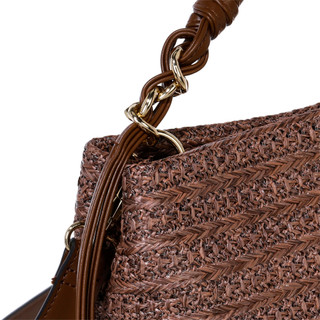 Thumbnail 3: BCBG BCBG Straw Double Compartment Woven Handle Satchel Bag 