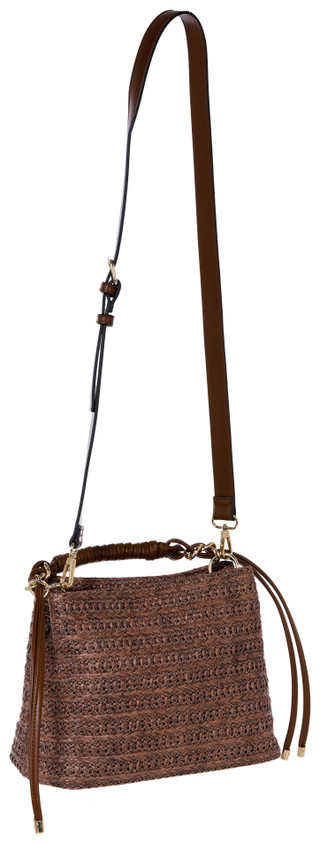 Thumbnail 6: BCBG BCBG Straw Double Compartment Woven Handle Satchel Bag 