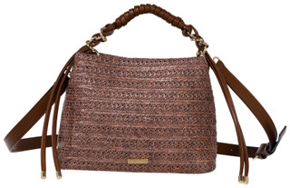 Thumbnail 1: BCBG BCBG Straw Double Compartment Woven Handle Satchel Bag 