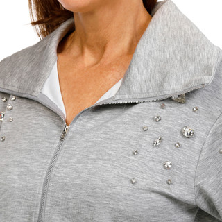 Thumbnail 3: BADGLEY MISCHKA Badgley Mischka Womens Double Knit Quarter Zip Pullover 