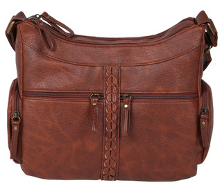 Thumbnail 1: Bueno Bueno Solid Color with Side Zip Pockets Satchel Bag 