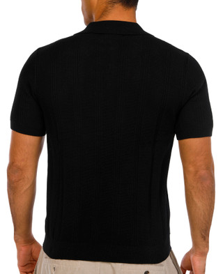 Thumbnail 2: Perry Ellis Perry Ellis Mens Short Sleeve Split Neck Sweater Polo 