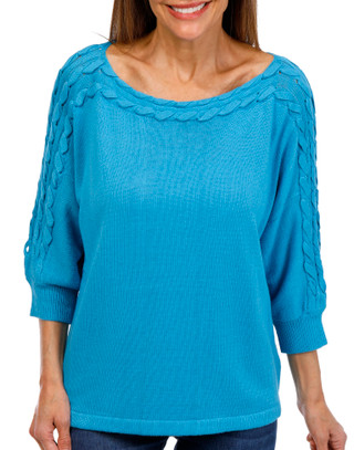 Thumbnail 1: Belldini Belldini Womens Long Sleeve Braided Top 