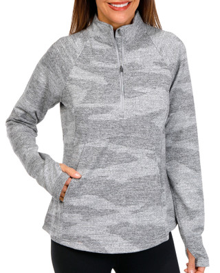 Thumbnail 1: KYODAN Kyodan Womens Long Sleeve Quarter Zip Up Top 