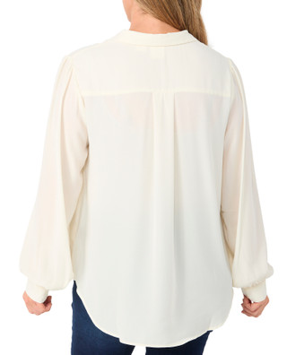Thumbnail 3: ZAC AND RACHEL Zac and Rachel Womens Long Sleeve Heart Collar Crepe Top 