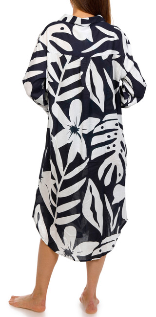 Thumbnail 2: Raviya Raviya Womens Long Sleeve Button Down Midi Coverup 