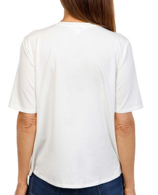 Thumbnail 2: Kiss & Fly Kiss & Fly Petite Short Sleeve Dog with Scarf Top 
