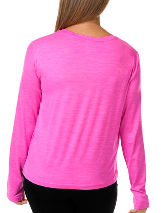 Thumbnail 3: Reebok Reebok Womens Active Long Sleeve Crew Neck Glow Top 