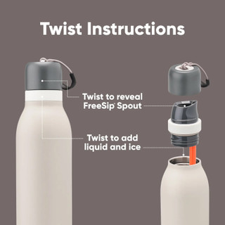 Thumbnail 6: OWALA Owala 24 oz FreeSip Twist Stainless Steel Water Bottle 