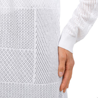 Thumbnail 3: Kathy Ireland Kathy Ireland Womens Patchwork Pointelle Open Cardigan 