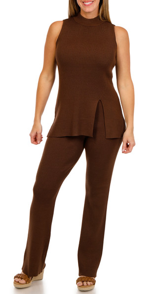 Thumbnail 1: JASON WU Jason Wu Womens 2 Pc Sleeveless Ribbed Pants Set 