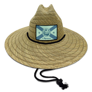 Thumbnail 1: FloGrown FloGrown Mens Seaside Camo Print Straw Hat 