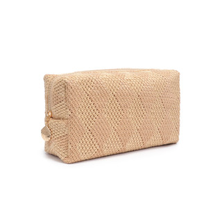 Thumbnail 2: Urban Expressions Urban Expressions Straw Zip Loaf Cosmetic Bag-Bali Breeze 