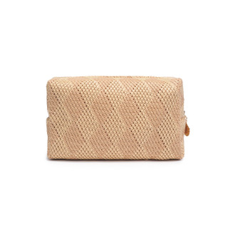 Thumbnail 4: Urban Expressions Urban Expressions Straw Zip Loaf Cosmetic Bag-Bali Breeze 