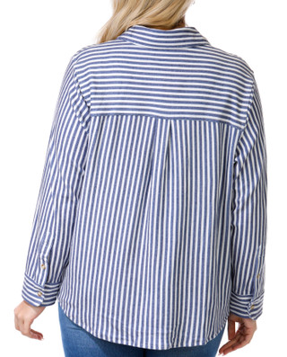 Thumbnail 2: Philosophy Philosophy Plus Long Sleeve Striped Button Down Top 