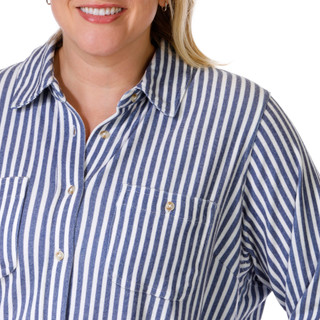 Thumbnail 3: Philosophy Philosophy Plus Long Sleeve Striped Button Down Top 