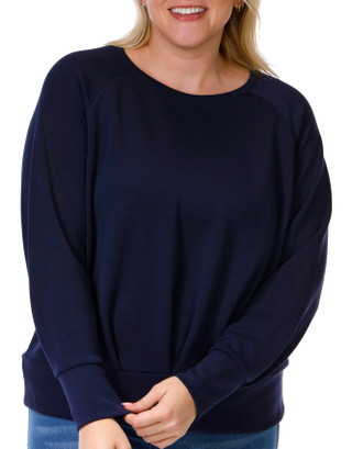 Thumbnail 1: Catherine Malandrino Catherine Malandrino Womens Plus Long Sleeve Scuba Sweater 