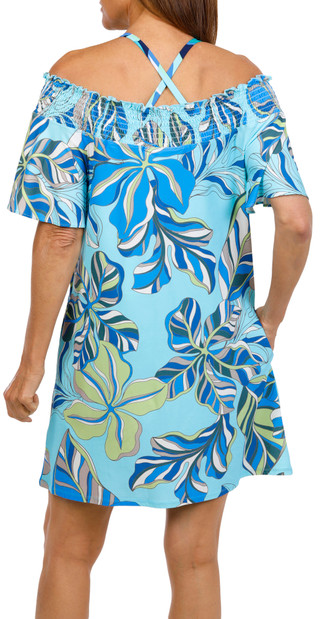 Thumbnail 3: BEACH HOUSE Beach House Womens Off The Shoulder Printed Dress Coverup 