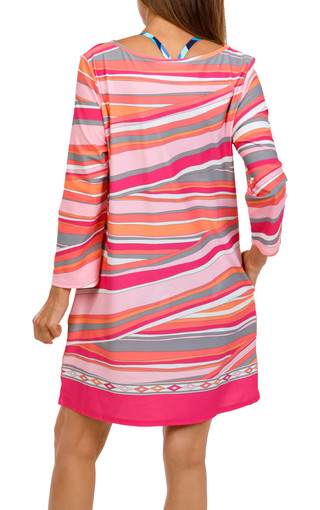 Thumbnail 3: BEACH HOUSE Beach House Womens 3/4 Sleeve Printed Dress Coverup 