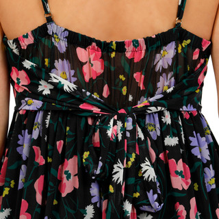 Thumbnail 2: KATE SPADE Womens Sleeveless Floral Tiered Dress Coverup 