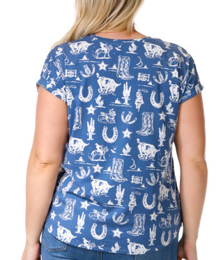 Thumbnail 3: Kiss & Fly Kiss & Fly Plus Short Sleeve Western Top 