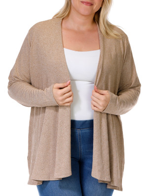 Thumbnail 1: Notations Notations Womens Plus Hacci Cardigan 