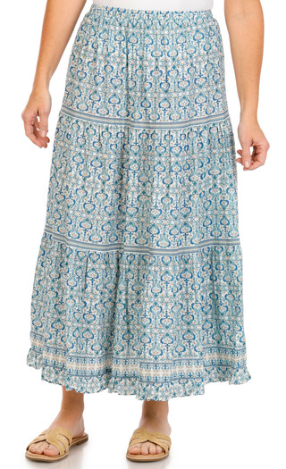 Thumbnail 1: MAX STUDIO Max Studio Womens Floral Maxi Skirt 