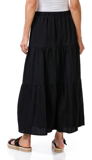 Thumbnail 2: LIV LOS ANGELES Liv Los Angeles Womens Solid Button Maxi Skirt 