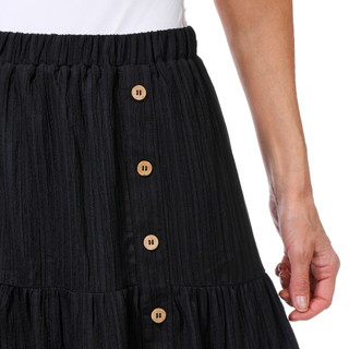 Thumbnail 3: LIV LOS ANGELES Liv Los Angeles Womens Solid Button Maxi Skirt 