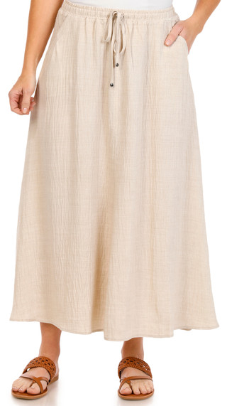 Thumbnail 1: MAX STUDIO Max Studio Womens Solid Maxi Skirt 