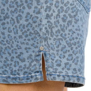 Thumbnail 2: D. Jeans D. Jeans Womens Leopard Print Side Slit Shorts 