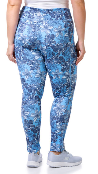 Thumbnail 3: Brisas Brisas Plus Active Floral Print Twist Ankle Leggings 