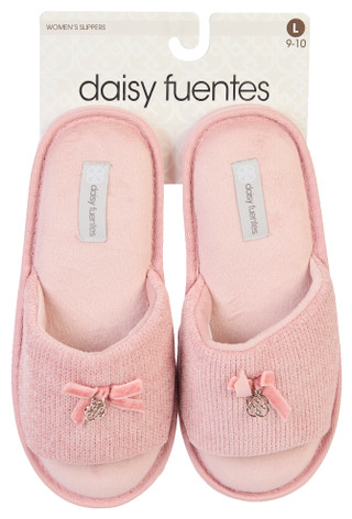 Thumbnail 1: daisy fuentes Daisy Fuentes Womens Chenille Bow Slippers 