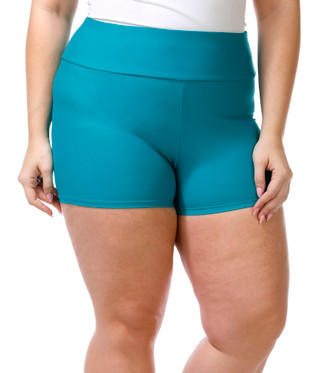 Thumbnail 1: N BY NEXT N by Next Plus Solid High-Waist Swim Short 