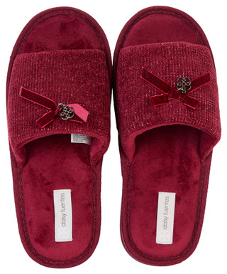 Thumbnail 2: daisy fuentes Daisy Fuentes Womens Chenille Bow Slippers 