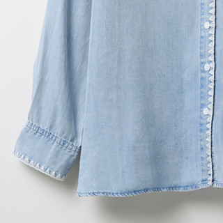 Thumbnail 4: MAGASCHONI Magaschoni Plus Long Sleeve Button Down Denim Top 