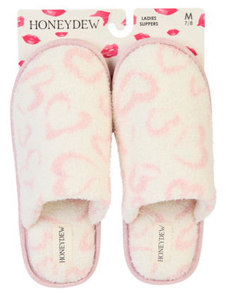 Thumbnail 1: HONEYDEW Honeydew Womens Plush Heart Slippers 
