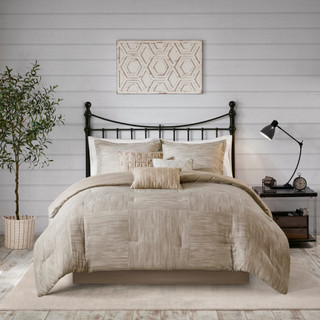 Thumbnail 6: Madison Park Madison Park 7 Pc. Walter Seersucker Comforter Set 