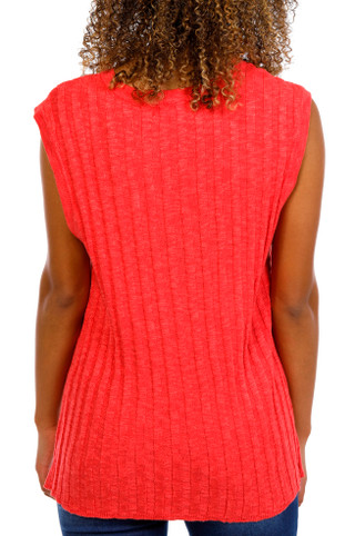 Thumbnail 2: BY TOGETHER By Together Juniors Sleeveless Ribbed V-Neck Top 