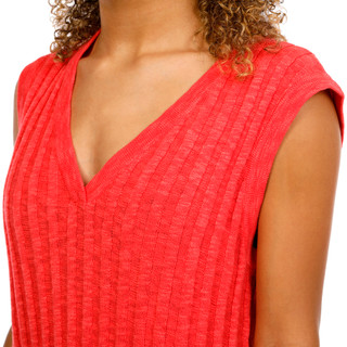 Thumbnail 3: BY TOGETHER By Together Juniors Sleeveless Ribbed V-Neck Top 