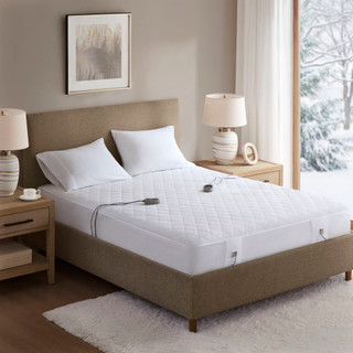 Thumbnail 2: Beautyrest Beautyrest Cotton Blend Heated Mattress Pad 