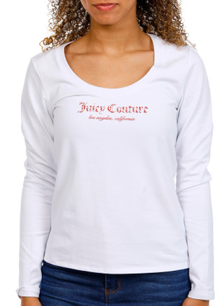 Thumbnail 1: Juicy Couture Juicy Couture Juniors Long Sleeve Logo Top 
