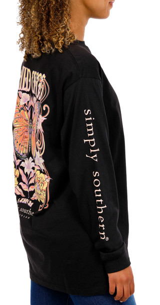 Thumbnail 2: SIMPLY SOUTHERN Simply Southern Juniors Long Sleeve Butterfly Top 