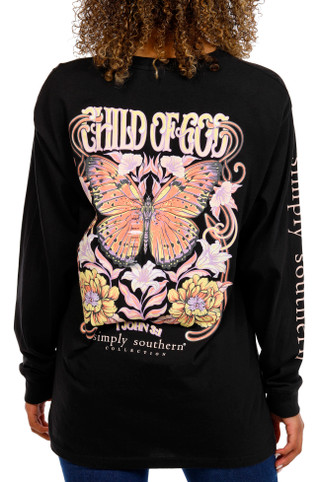 Thumbnail 1: SIMPLY SOUTHERN Simply Southern Juniors Long Sleeve Butterfly Top 
