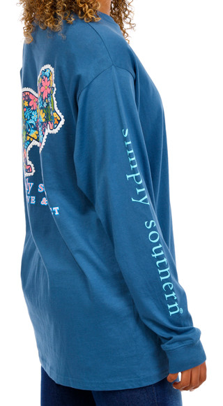 Thumbnail 2: SIMPLY SOUTHERN Simply Southern Juniors Long Sleeve Floral Lion Top 