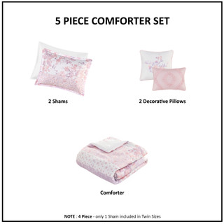 Thumbnail 3: Intelligent Design Intelligent Design Oliena Floral Paisley Comforter Set 