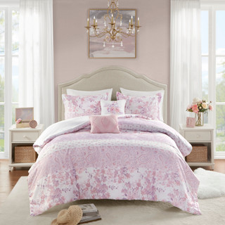 Thumbnail 4: Intelligent Design Intelligent Design Oliena Floral Paisley Comforter Set 