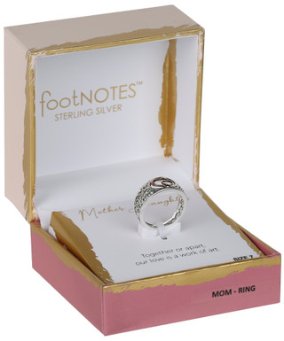 Thumbnail 1: Footnotes Footnotes Sterling Silver Mom Ring 